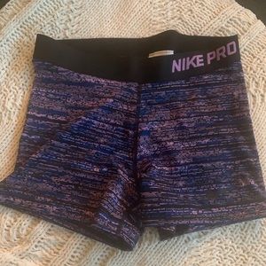 Nike Pro Athletic Shorts Purple